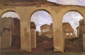 Jean Baptiste Camille  Corot The Colosseum Seen through the Arcades of the Basilica of Constantine (mk05) china oil painting image